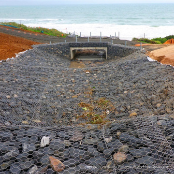 Стандарт EN 10223-3 Гальванизированный Тюфяк Gabion/Рено Габионы